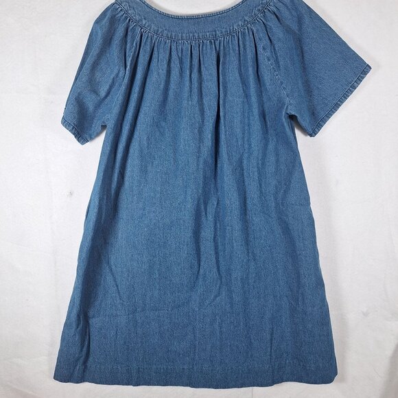 Vintage National Jean Flower Embroidered Zip Dress size large - Picture 2 of 5